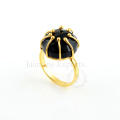 Anillo Onyx 925 de plata esterlina negro